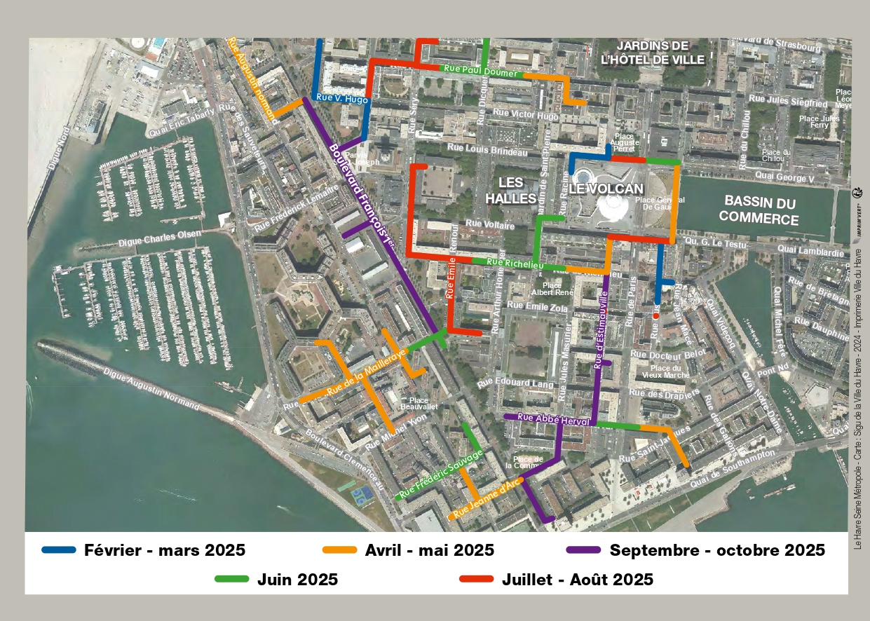 Travaux du réseau de chaleur Le Havre Sud - Zone 1 : Perret / Perrey / © DR