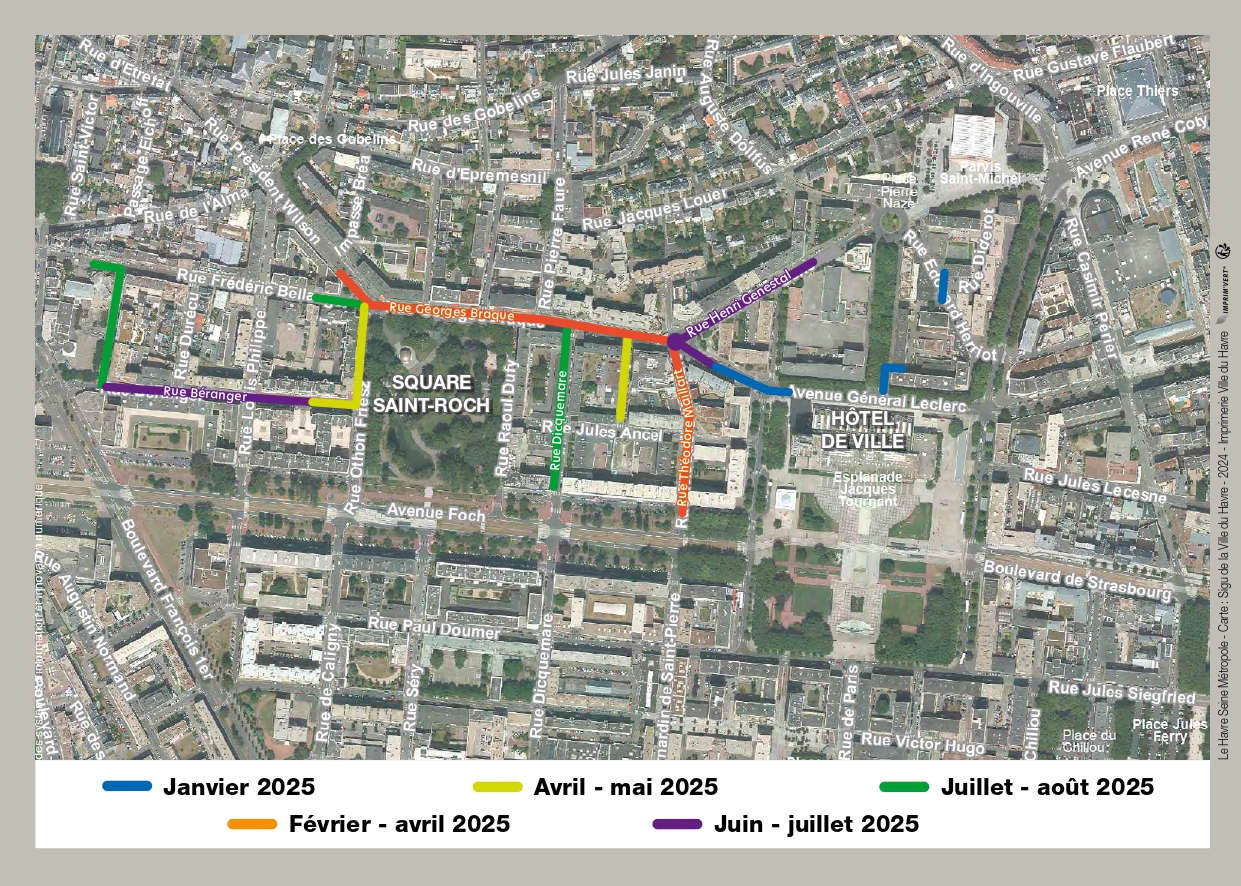 Travaux du réseau de chaleur Le Havre Sud - Zone 3 : Hôtel de Ville / Saint-Vincent / © DR